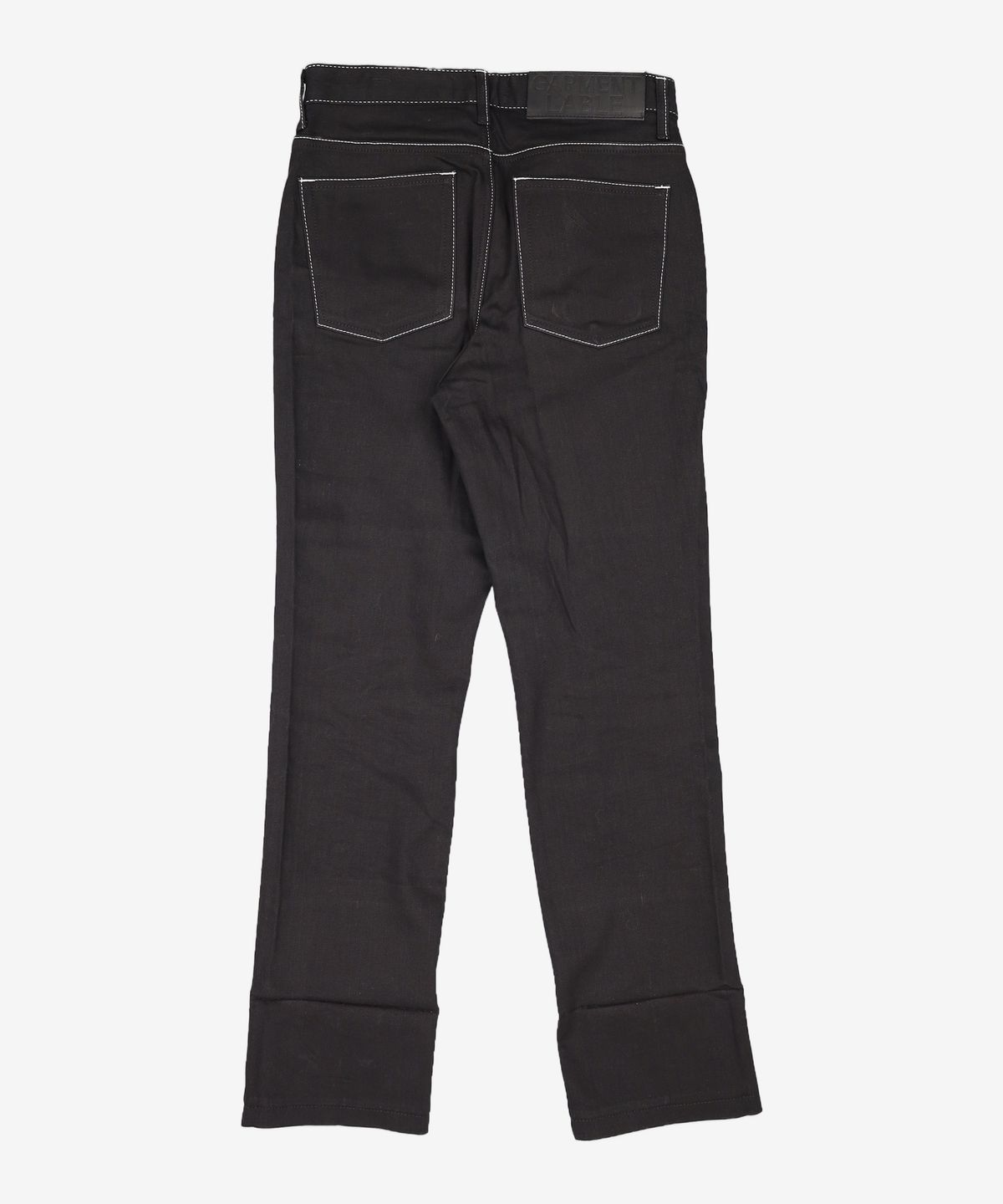 가먼트레이블(GARMENT LABLE) Denim Roll-up Pants - Stitch Black S
