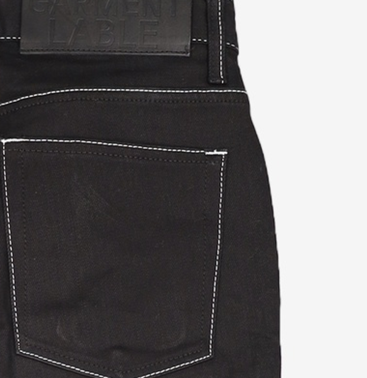 가먼트레이블(GARMENT LABLE) Denim Roll-up Pants - Stitch Black S