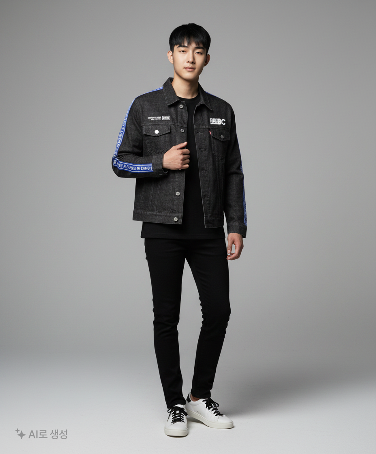 본챔스(BORN CHAMPS) BC IB DENIM JACKET 01 BLACK CEQCMJK02BK S