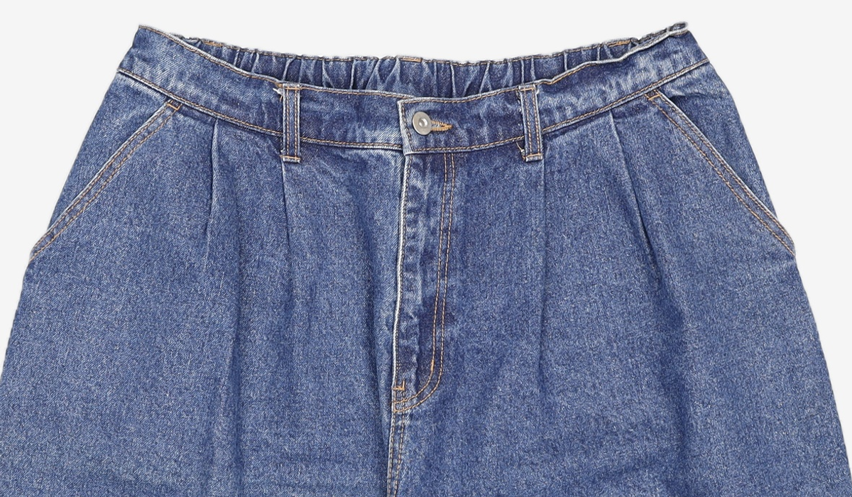 사운즈라이프(SOUNDSLIFE) Two Tuck denim Shorts Medium Indigo XL