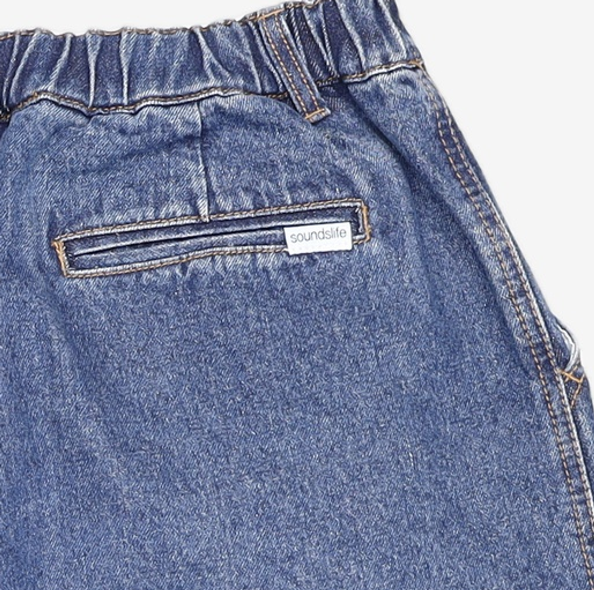 사운즈라이프(SOUNDSLIFE) Two Tuck denim Shorts Medium Indigo XL