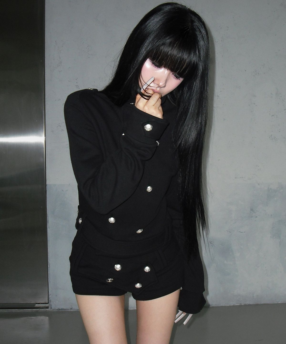 아야즈앤세이(AYASNSEY) SIER NAPOLEON HIGH-NECK JACKET (BLACK)