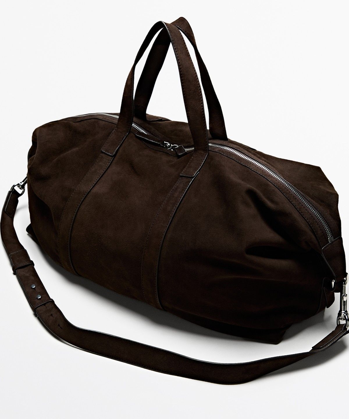 마시모두띠(MASSIMO DUTTI) 스플릿 스웨이드 레더 스포츠 백