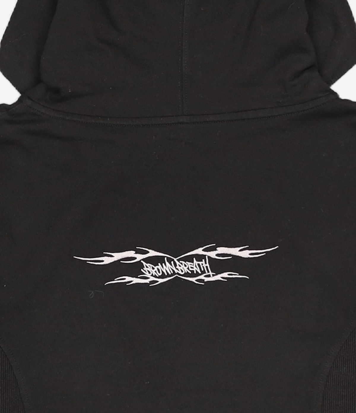 브라운브레스(BROWNBREATH) W TAG MIXED HOOD ZIP UP - BLACK M