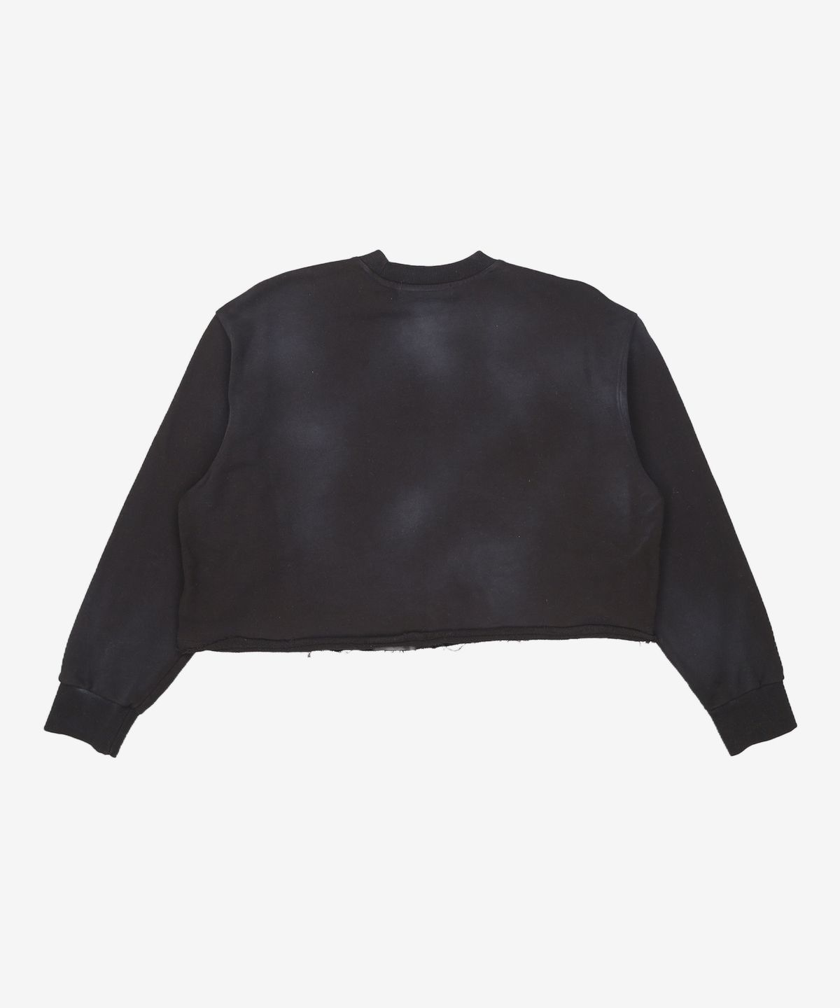 프렌다(PRENDA) SMUDGED LOGO CROP SWEATSHIRT BLACK FREE