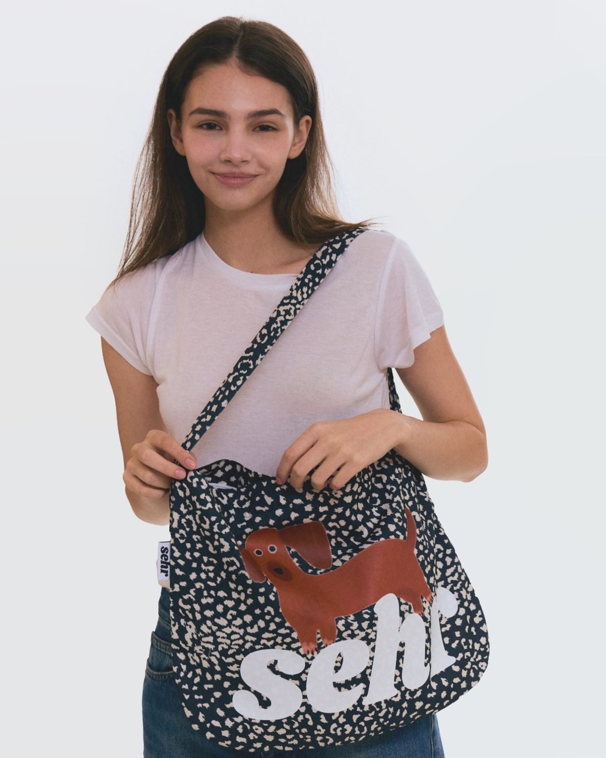 세르(SEHR) My Puppy Leopard Easy Bag (Navy)