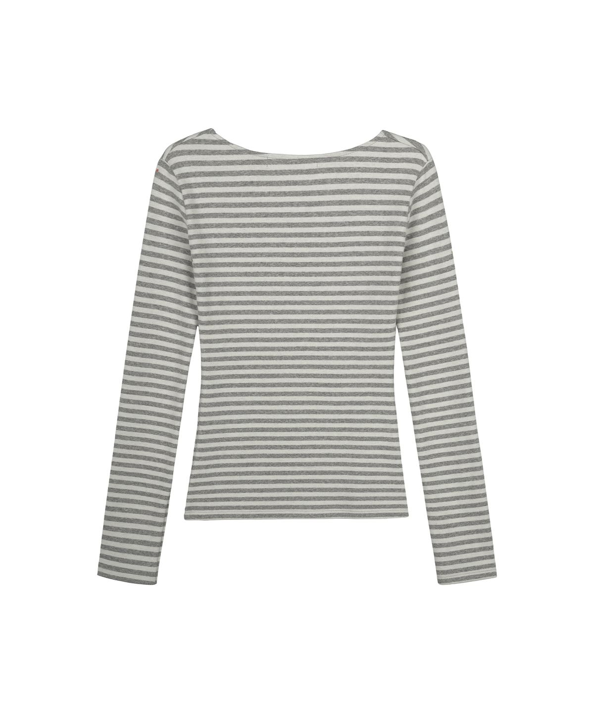 아야즈앤세이(AYASNSEY) JUBE STRIPE V-NECK SLIM TOP (GRAY)