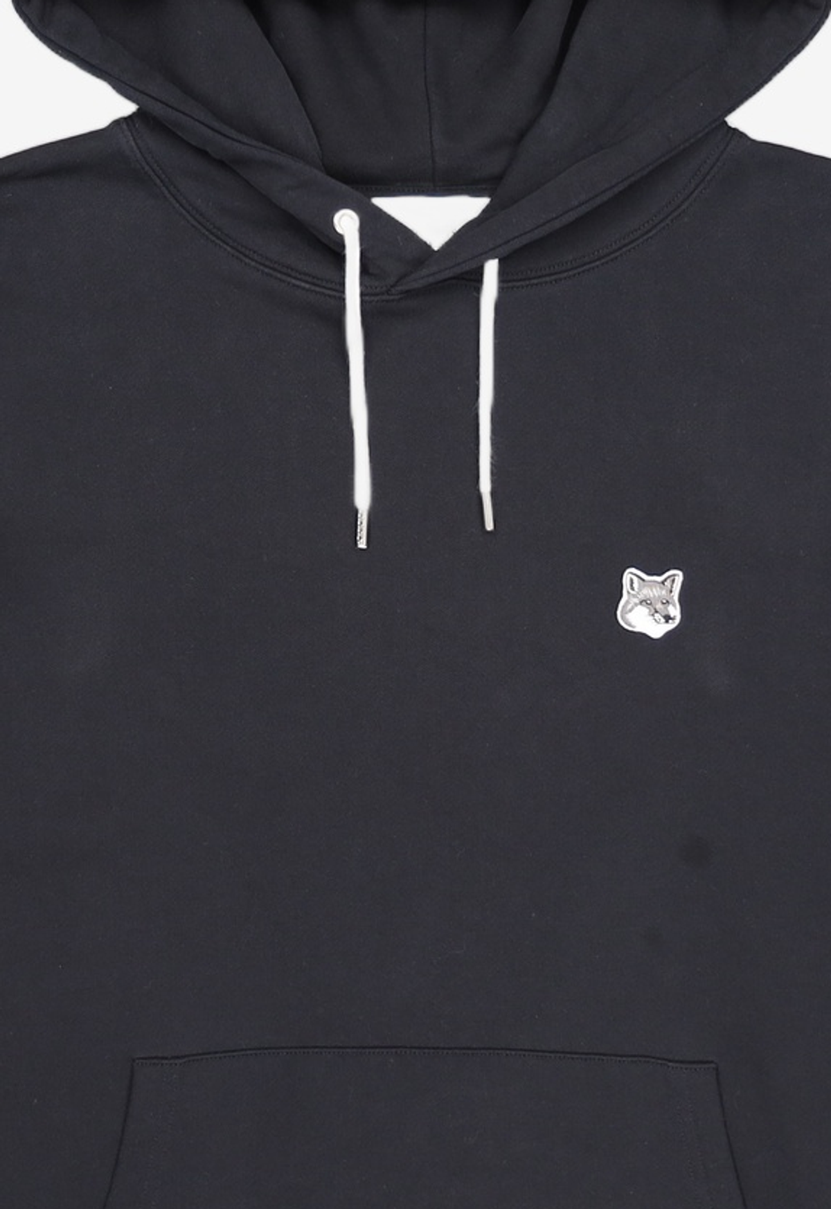 메종 키츠네(MAISON KITSUNE) 그레이 폭스헤드 후드 티셔츠 GU00335KM0002 P199 BLACK L
