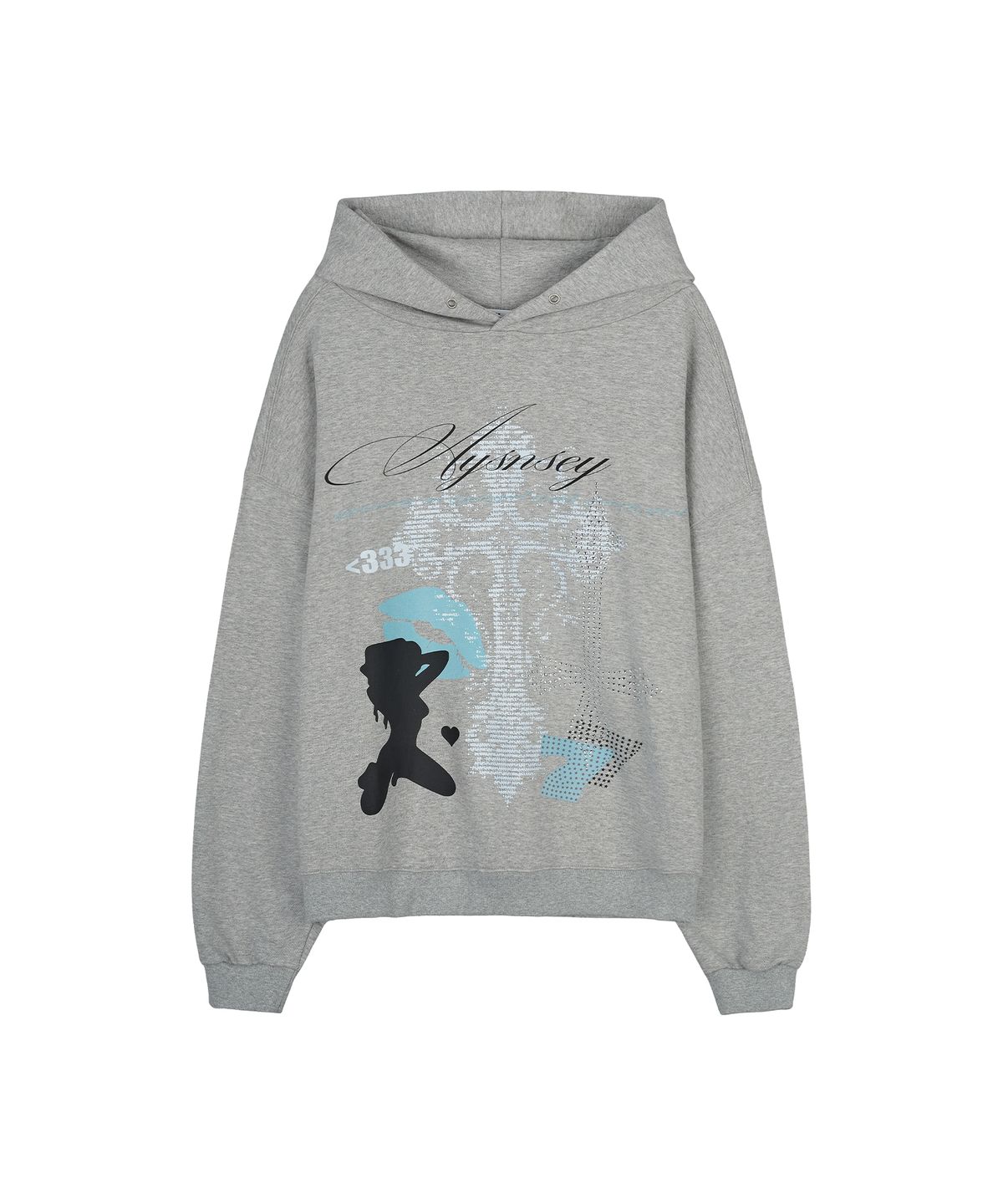 아야즈앤세이(AYASNSEY) 7GIRL HOTFIX OVER SIZE HOODIE