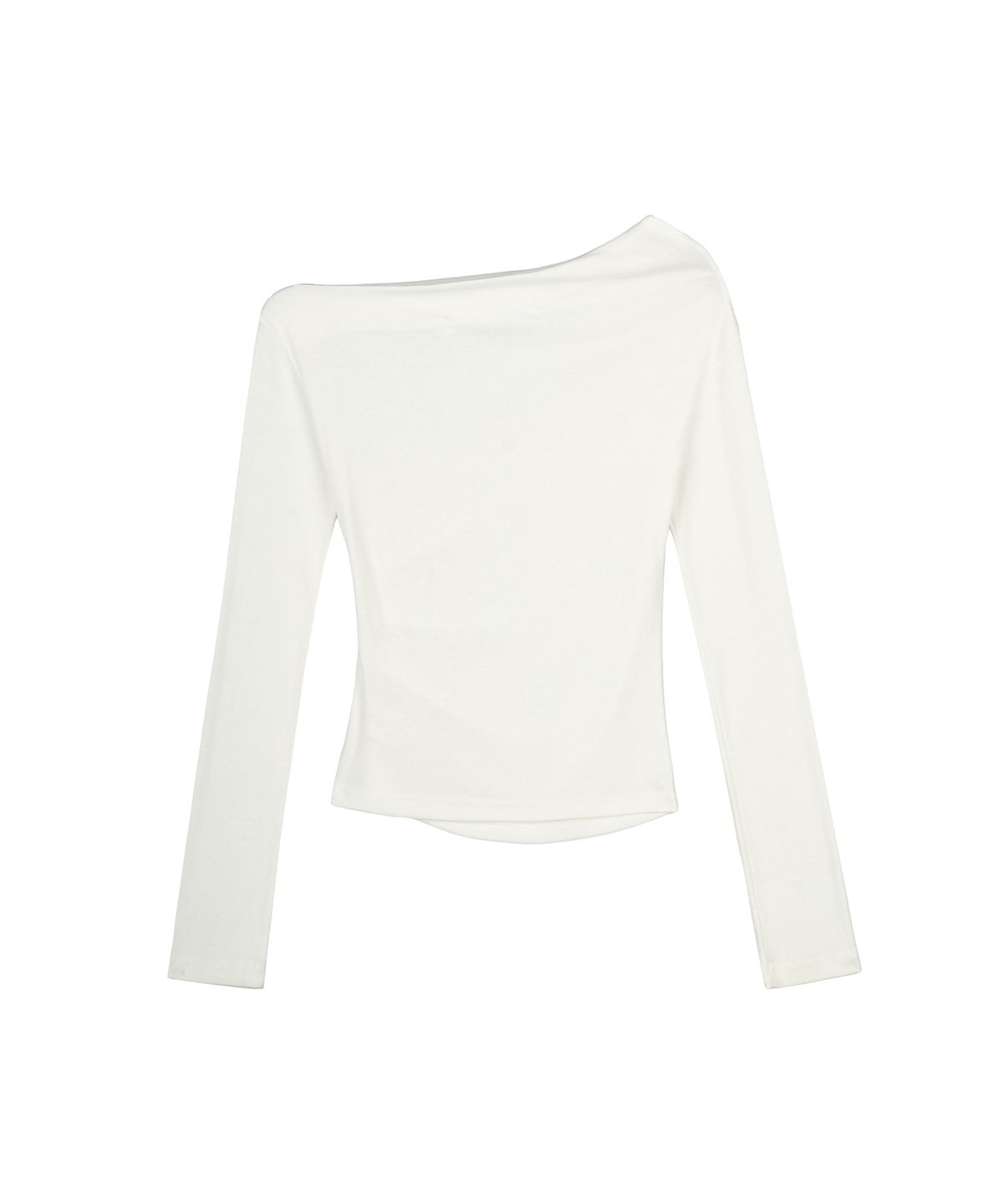 아야즈앤세이(AYASNSEY) YOI ONE-SHOULDER DRAPE SLIM TOP (WHITE IVORY)