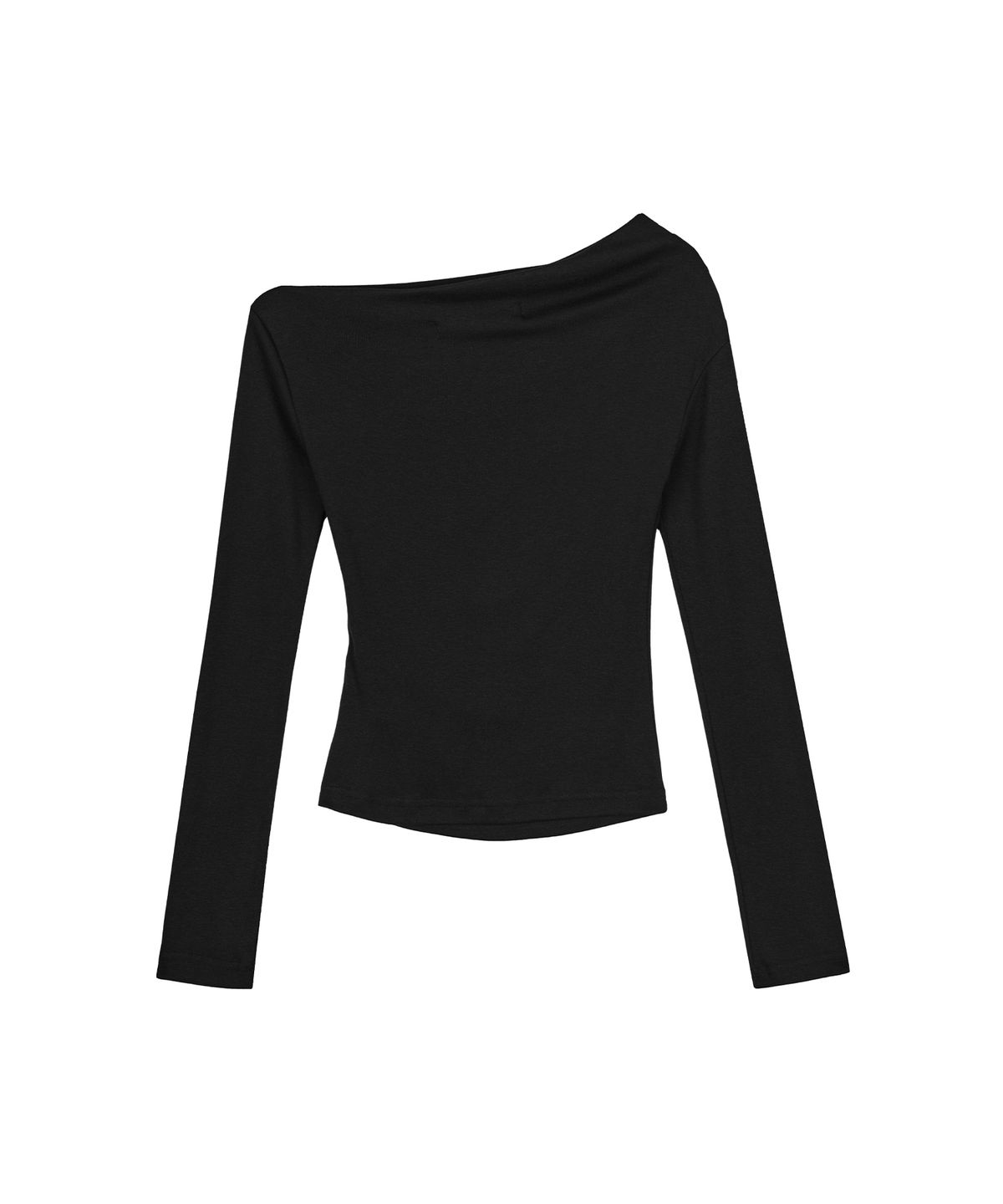 아야즈앤세이(AYASNSEY) YOI ONE-SHOULDER DRAPE SLIM TOP (BLACK)