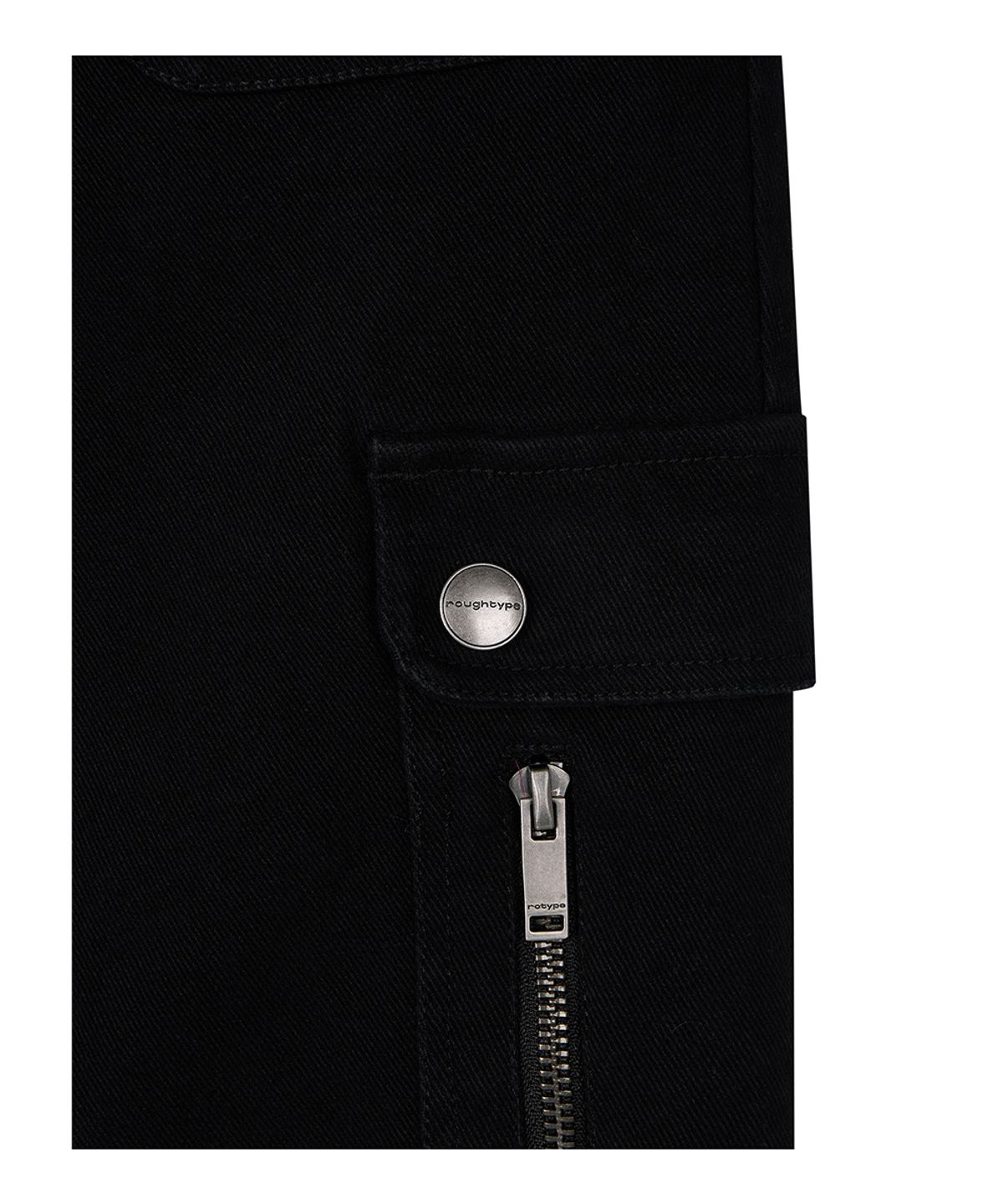로타입(ROUGHTYPE) Pocket Cargo Capri Pants - Black