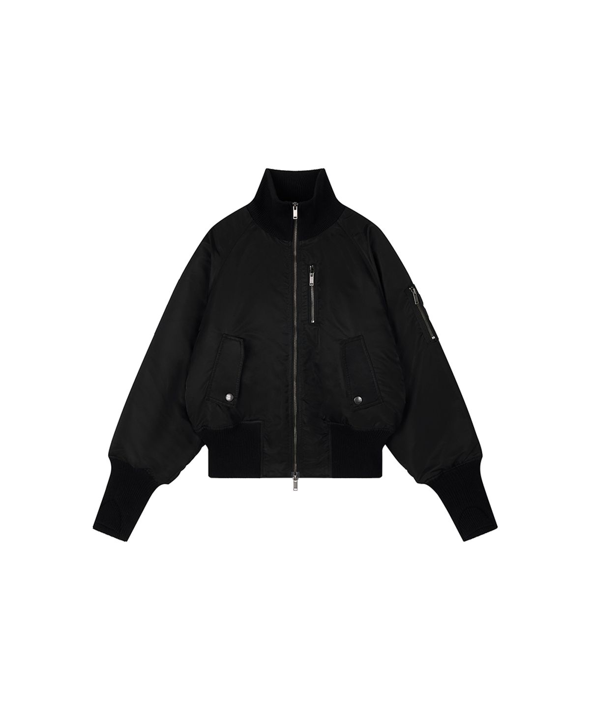 로타입(ROUGHTYPE) Utility Bold Rib MA-1 Jacket - Black