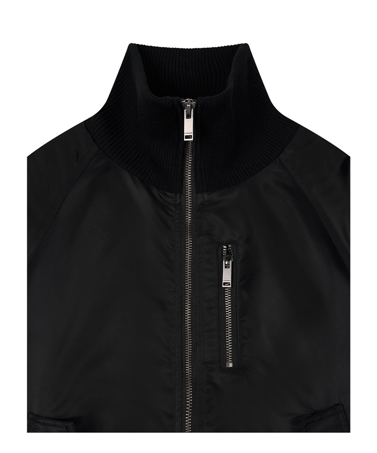 로타입(ROUGHTYPE) Utility Bold Rib MA-1 Jacket - Black