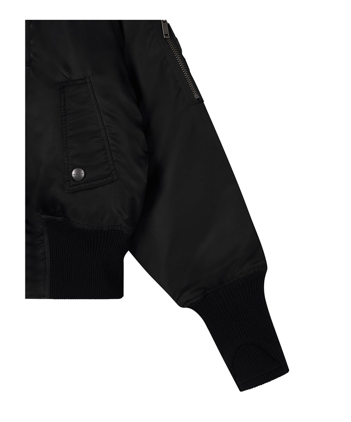 로타입(ROUGHTYPE) Utility Bold Rib MA-1 Jacket - Black