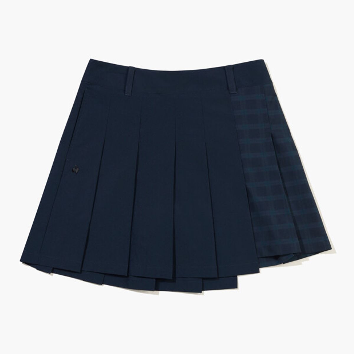 르꼬끄 골프(LECOQ GOLF) 여성 클래식 체크 플리츠 스커트 _NAVY GR322LSK82