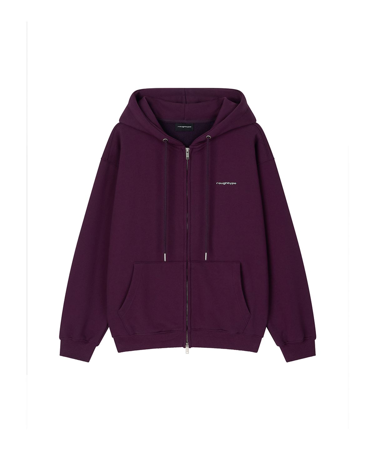 로타입(ROUGHTYPE) roughtype Signature Over Fit Hood Zip-up - Deep purple