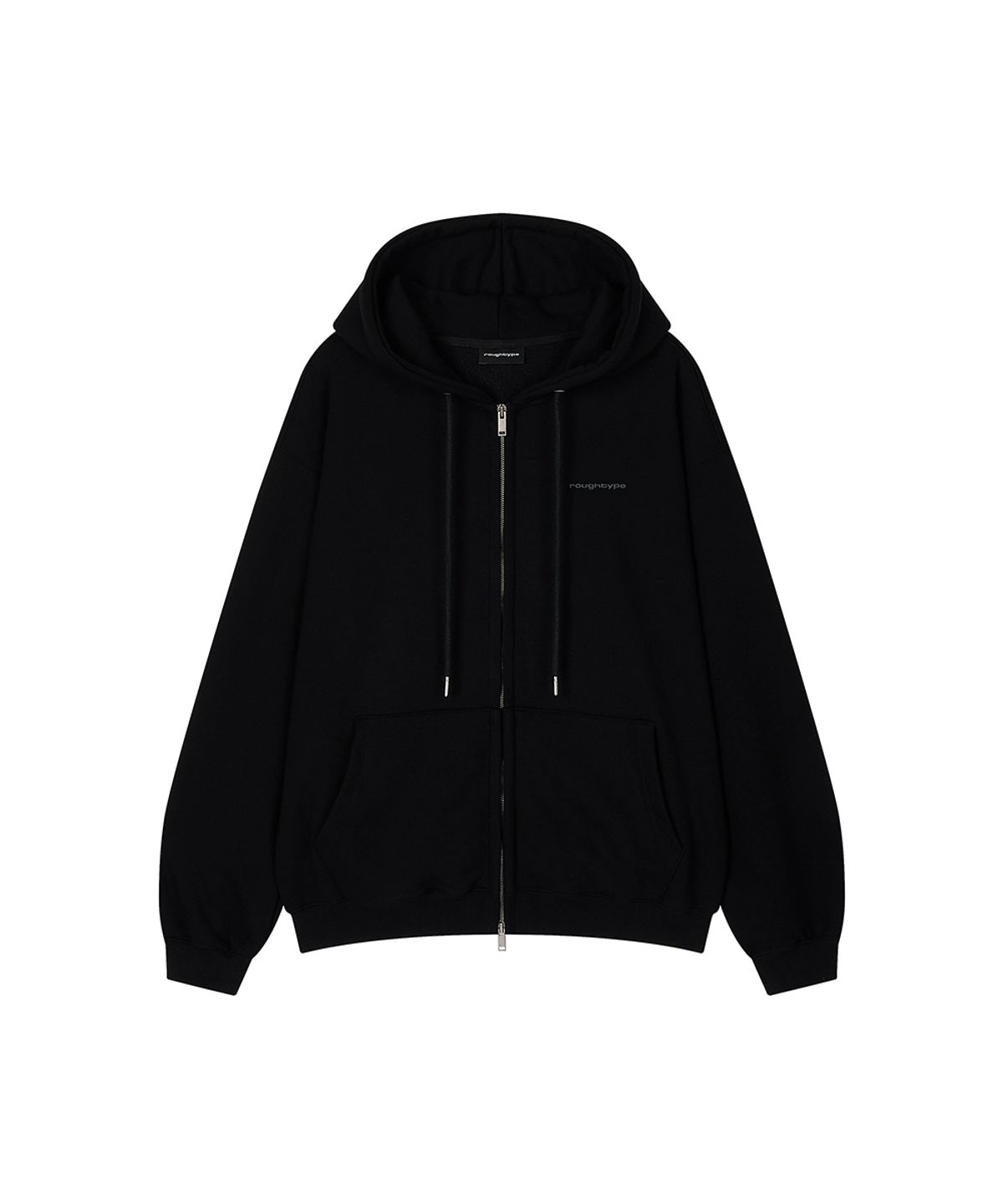 로타입(ROUGHTYPE) roughtype Signature Over Fit Hood Zip-up -Black