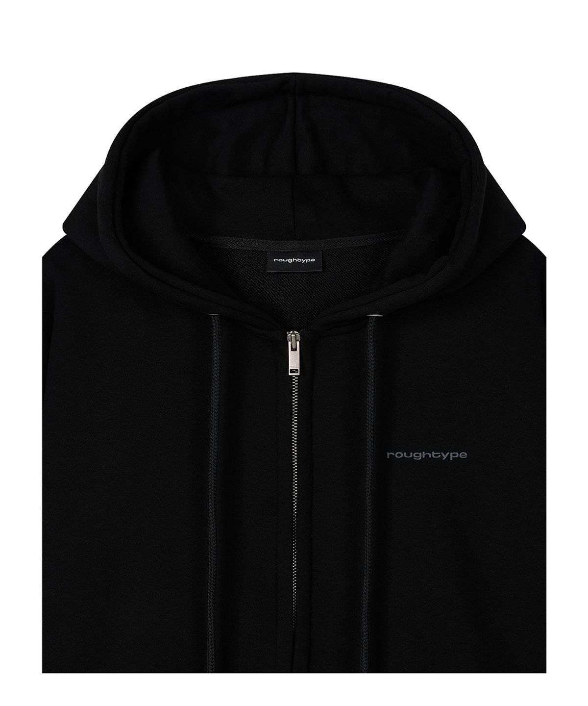 로타입(ROUGHTYPE) roughtype Signature Over Fit Hood Zip-up -Black