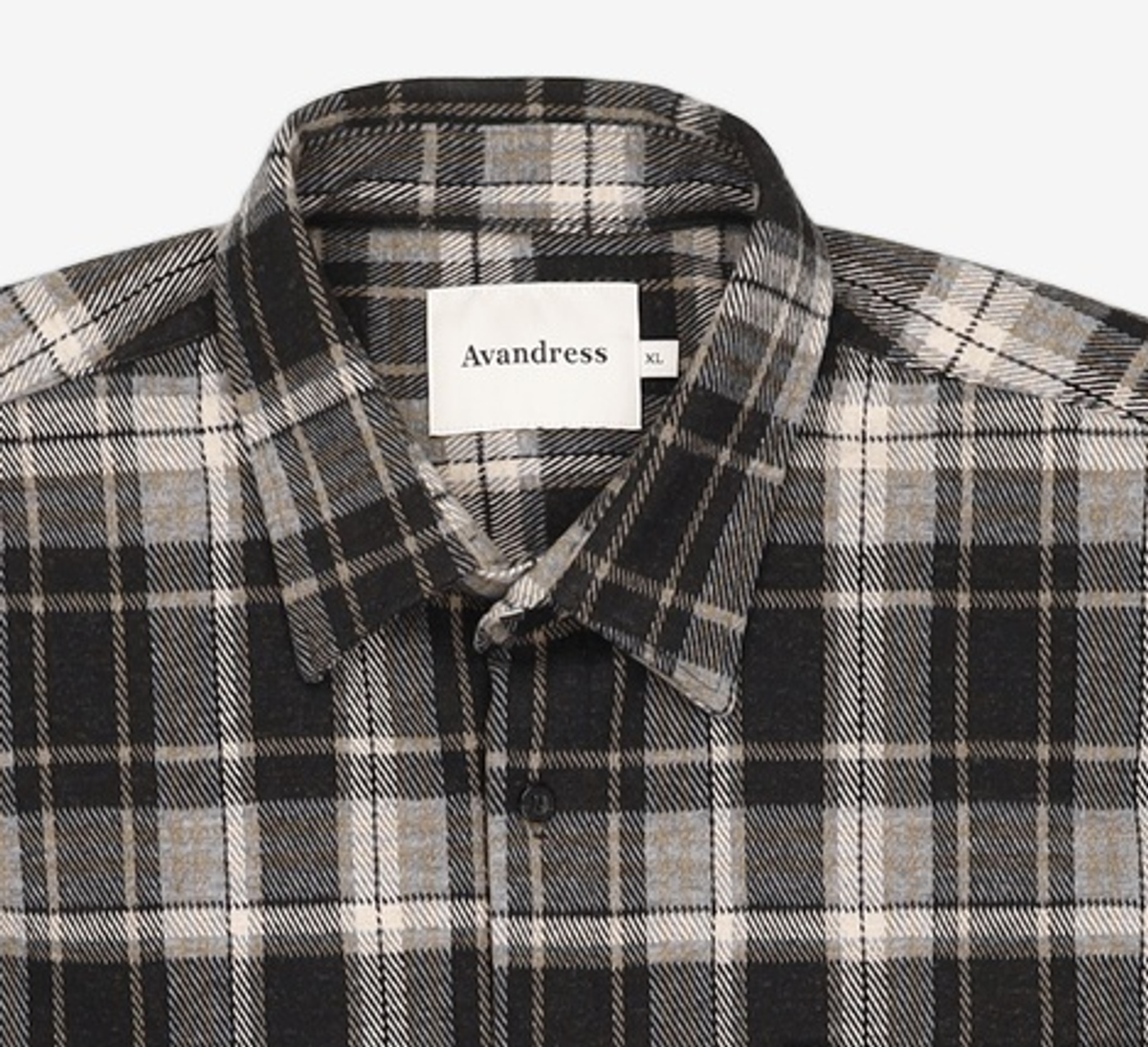 어반드레스(AVANDRESS) Aiden Check Shirt BLACK XL