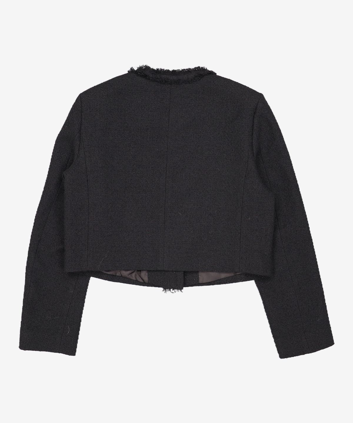 미쏘(MIXXO) 라운드넥 수술 트위드 자켓_MIWJKE301G M