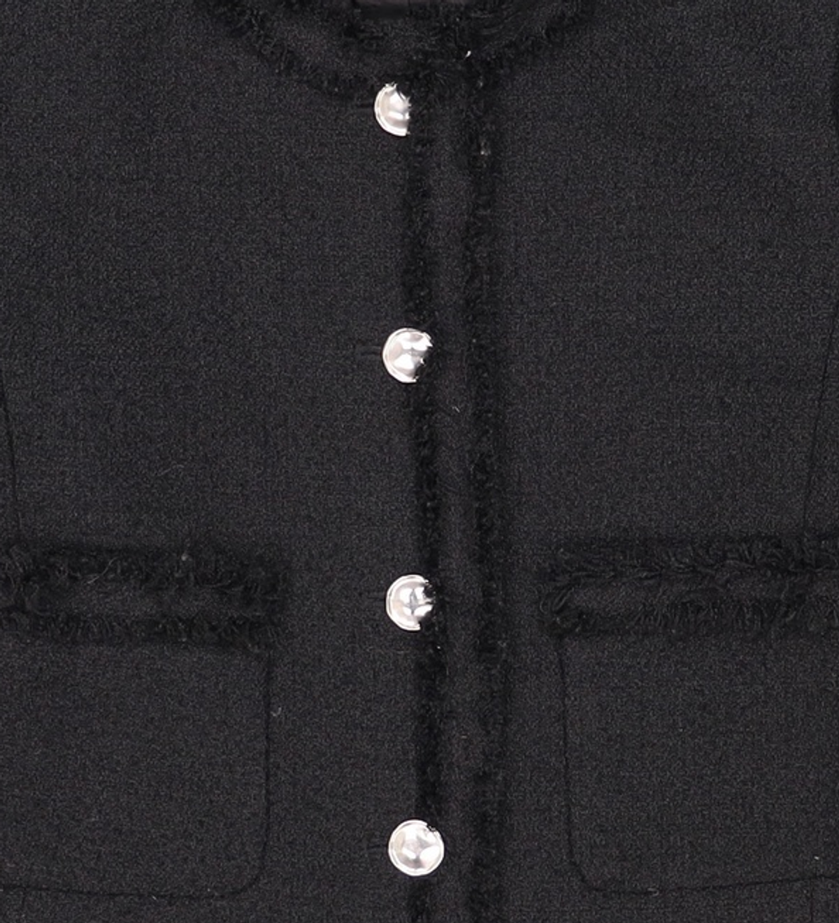 미쏘(MIXXO) 라운드넥 수술 트위드 자켓_MIWJKE301G M