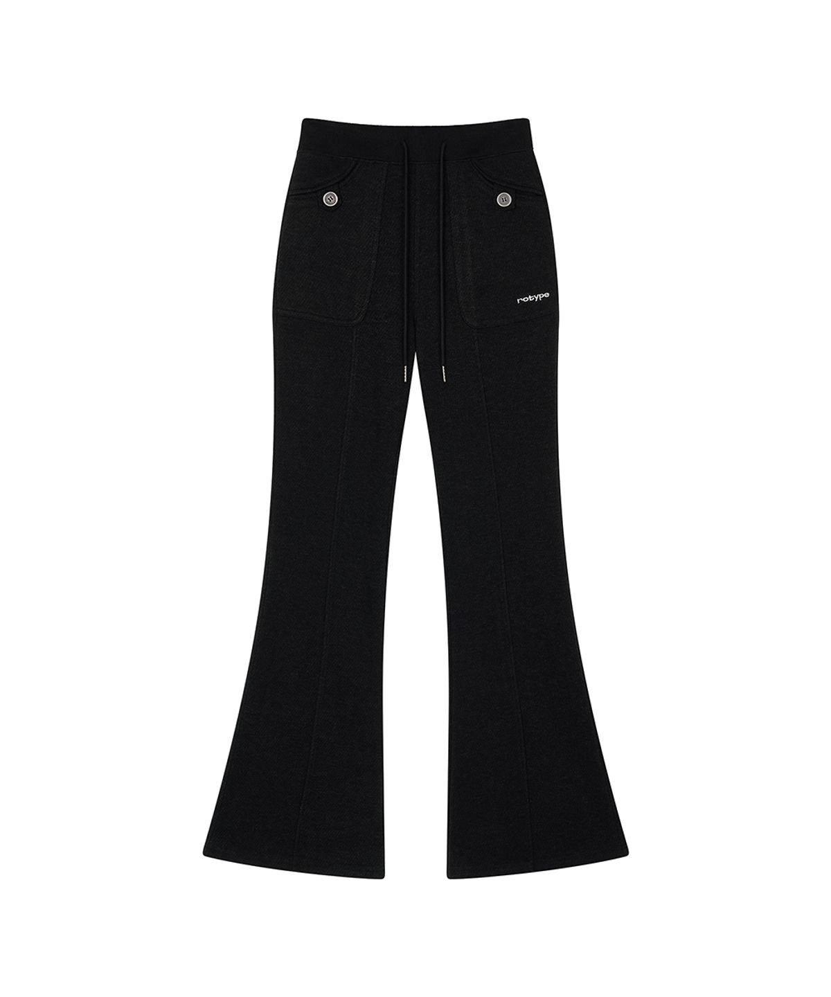 로타입(ROUGHTYPE) Leon Training Bootcut Pants - Black