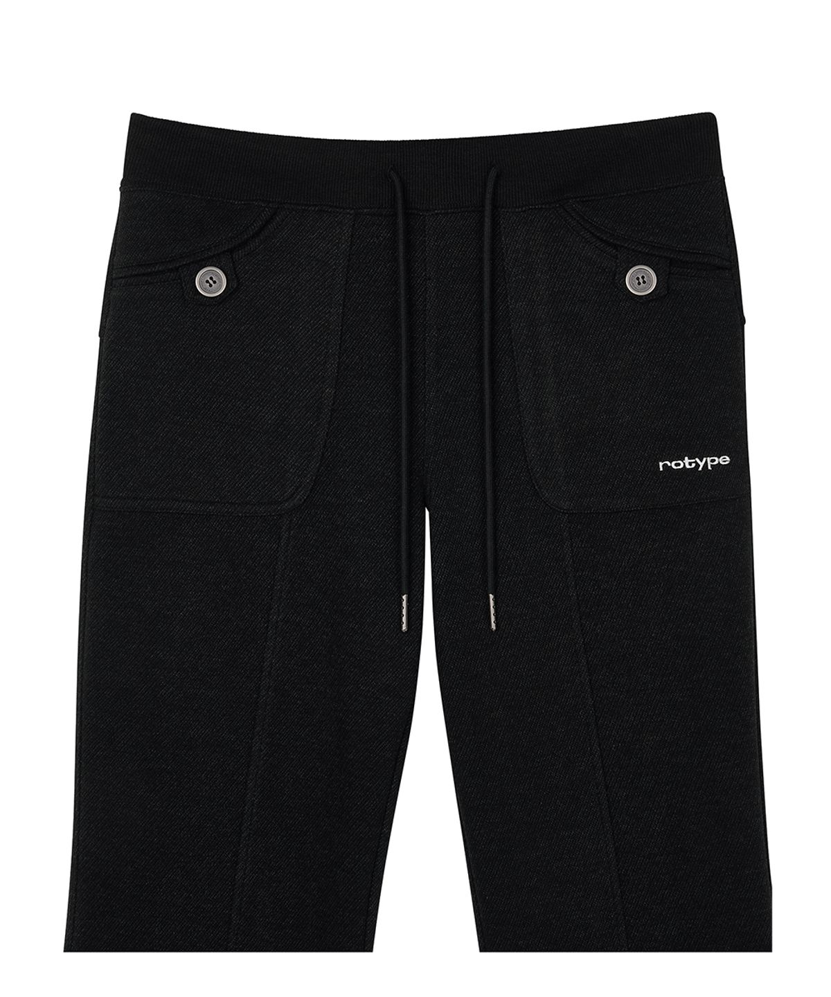 로타입(ROUGHTYPE) Leon Training Bootcut Pants - Black