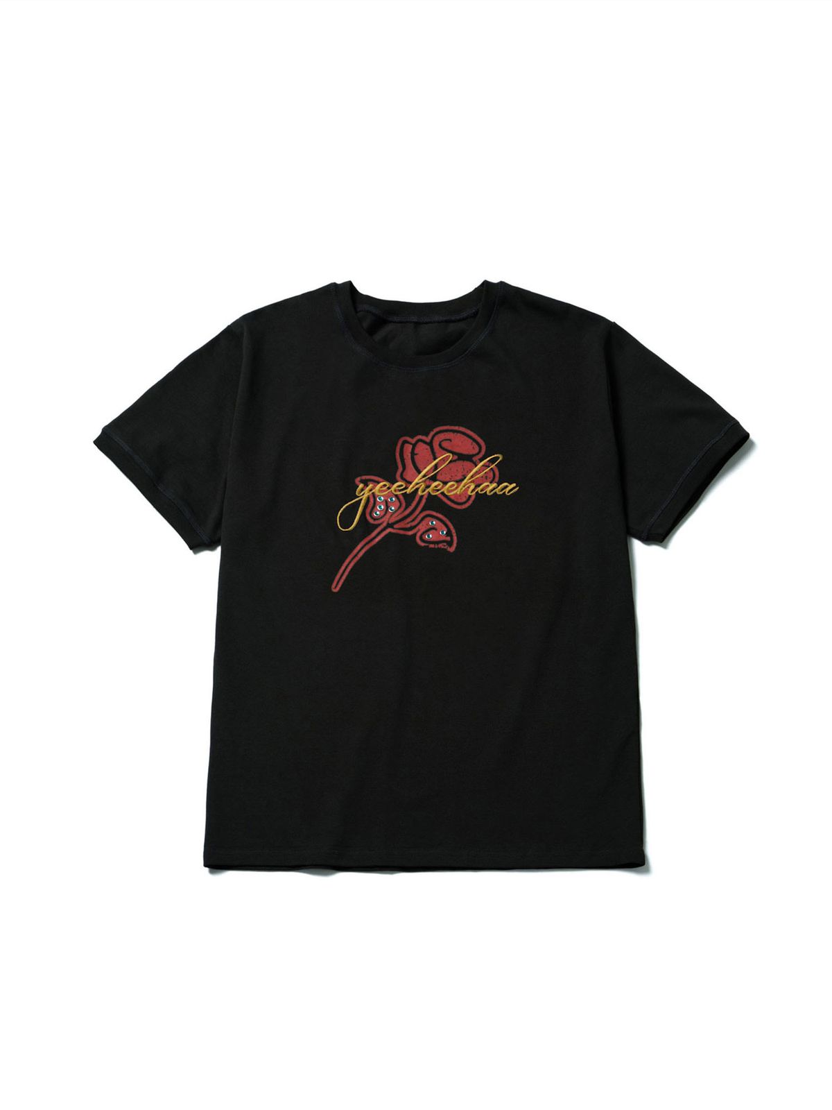 이히하(YEEHEEHAA) western rose cubic T (BK)