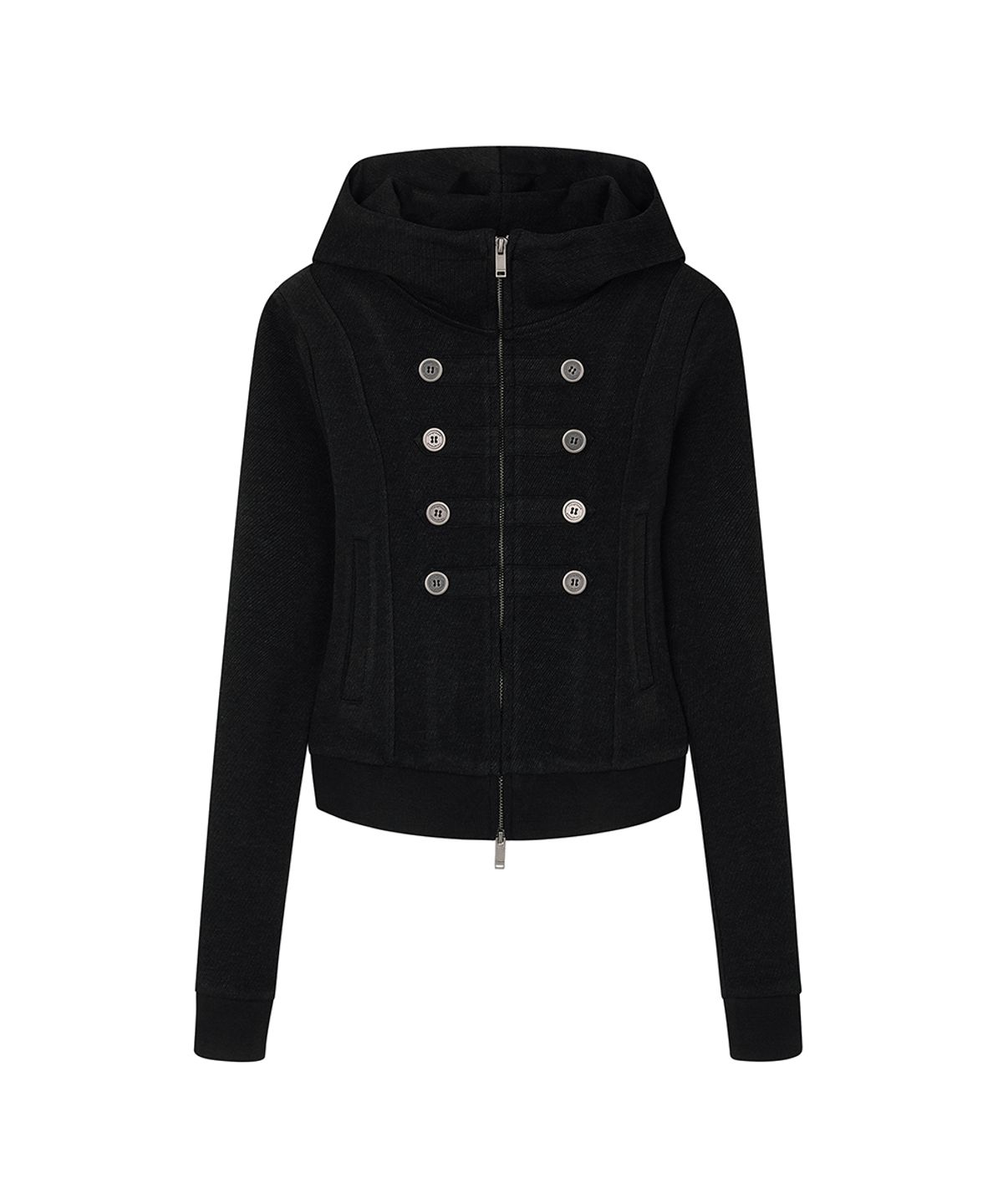 로타입(ROUGHTYPE) Leon Training Hood Zip-up - Black