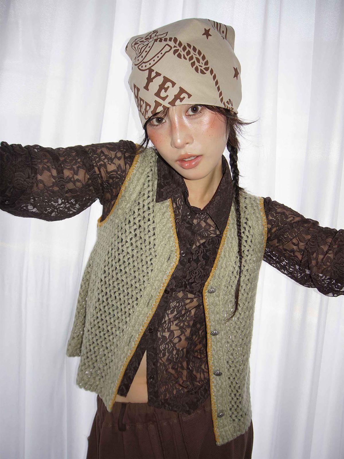 이히하(YEEHEEHAA) YHH rope scarf (BG)