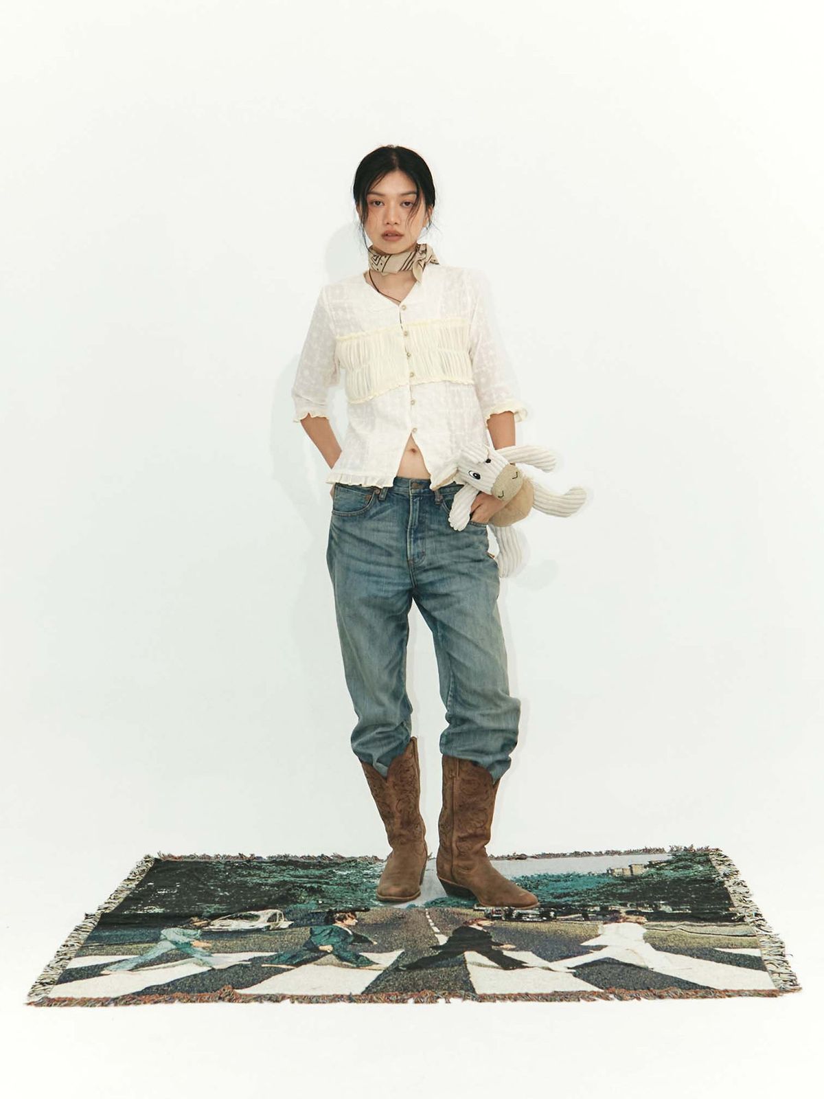 이히하(YEEHEEHAA) YHH rope scarf (BG)