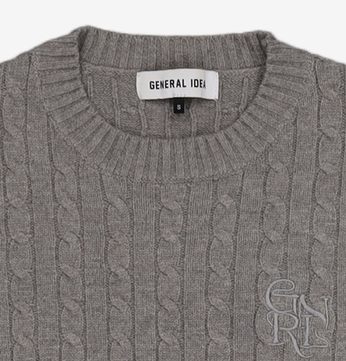 제너럴 아이디어(GENERAL IDEA) WOMAN GNRL 케이블 풀오버 [GREY] / WBC1L05507 S