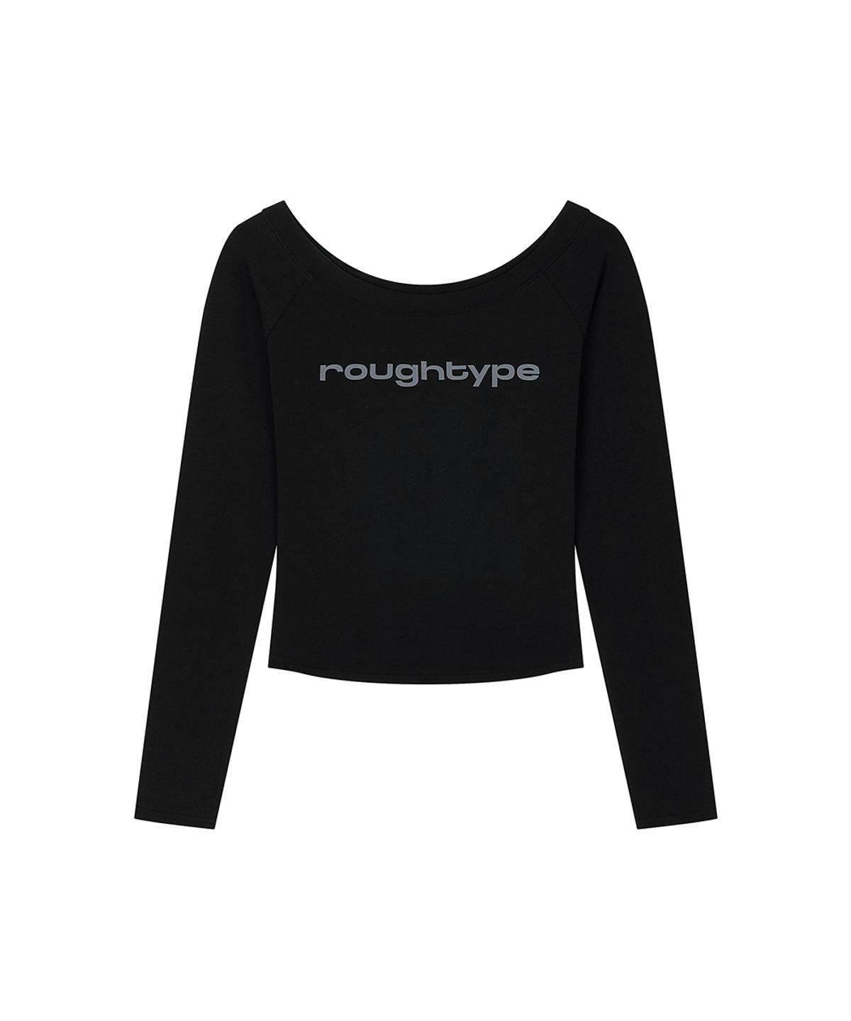 로타입(ROUGHTYPE) Light Off Shoulder Long Sleeve - Black
