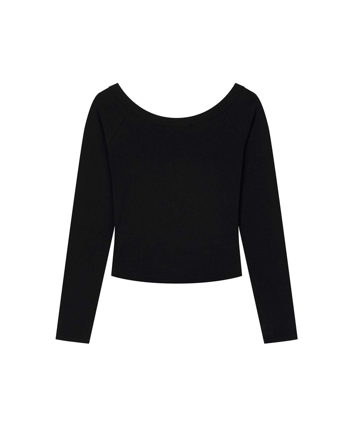 로타입(ROUGHTYPE) Light Off Shoulder Long Sleeve - Black