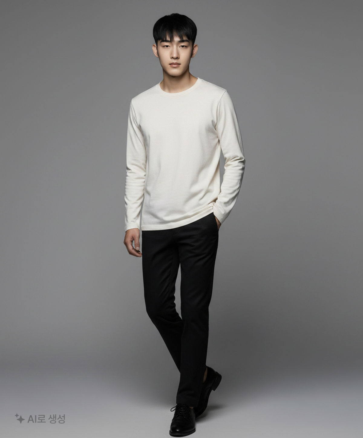 무신사 스탠다드(MUSINSA STANDARD) 베이식 긴팔 티셔츠 [화이트] M