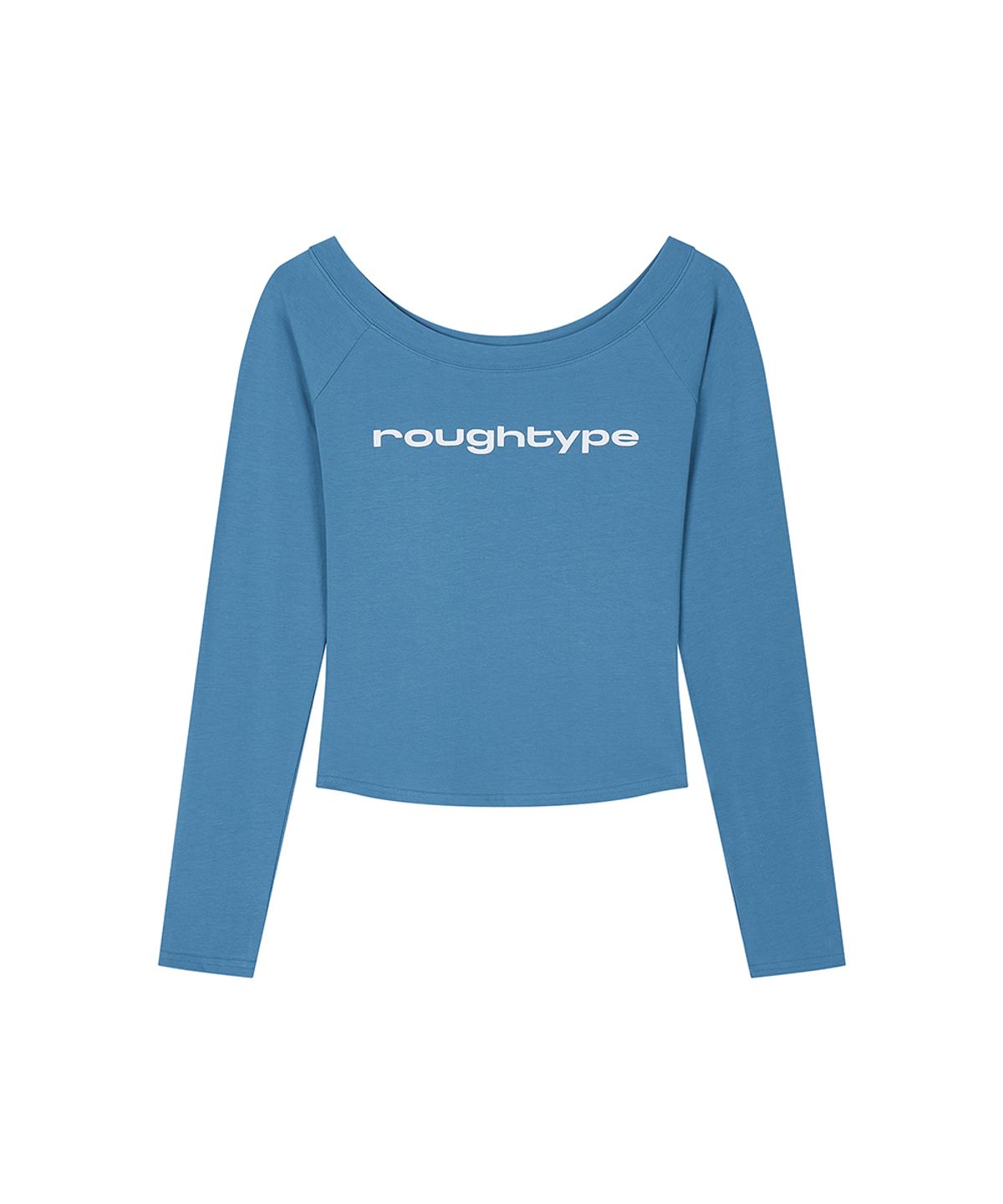 로타입(ROUGHTYPE) Light Off Shoulder Long Sleeve - Blue