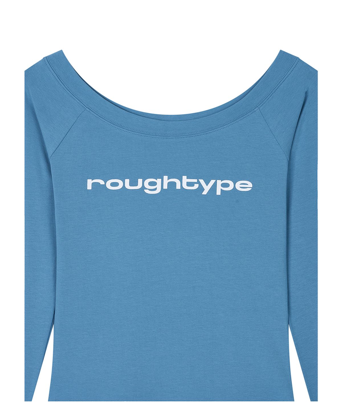 로타입(ROUGHTYPE) Light Off Shoulder Long Sleeve - Blue
