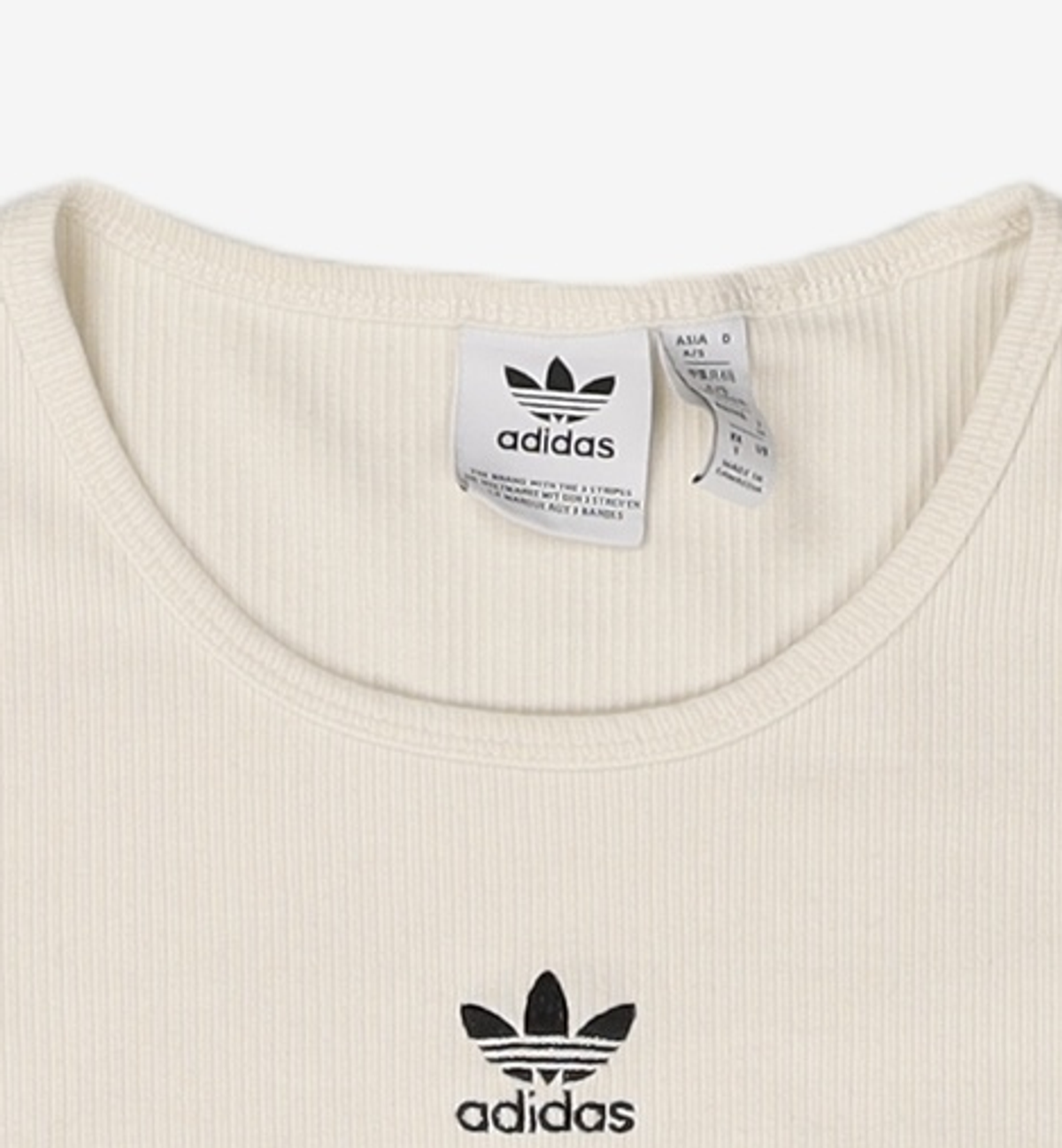 아디다스(ADIDAS) 립 크롭 티 - 화이트 / IJ7804 S