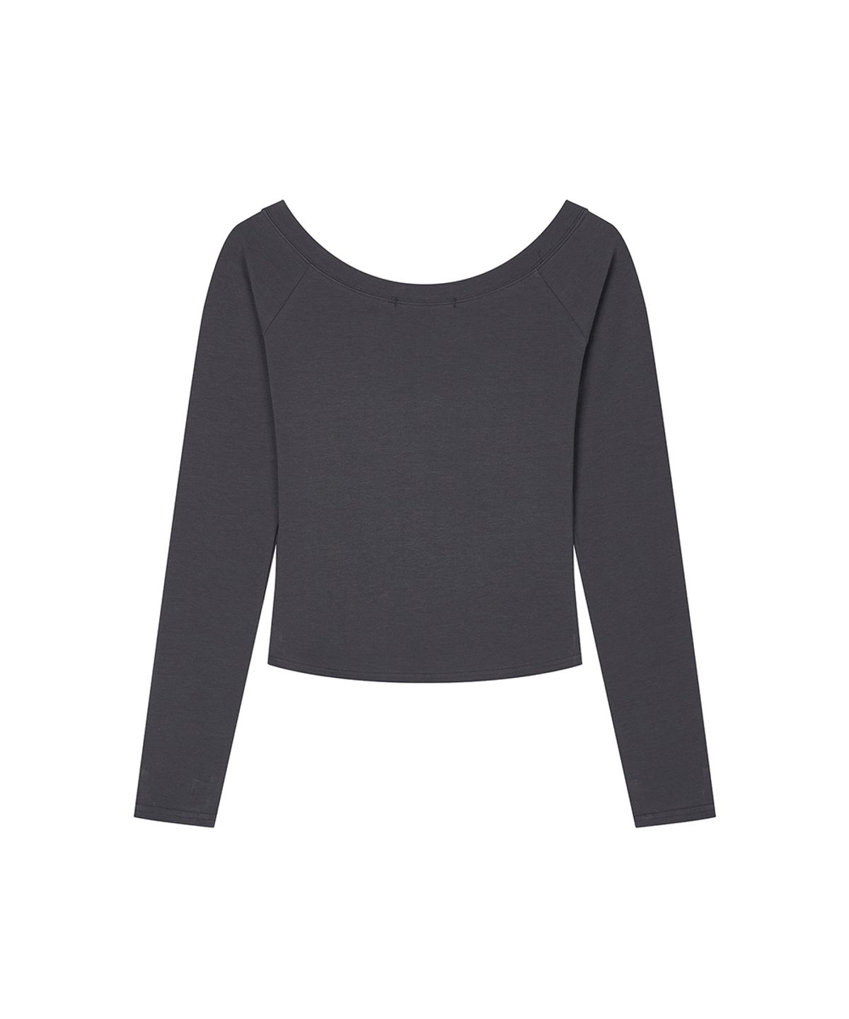 로타입(ROUGHTYPE) Light Off Shoulder Long Sleeve - Charcoal