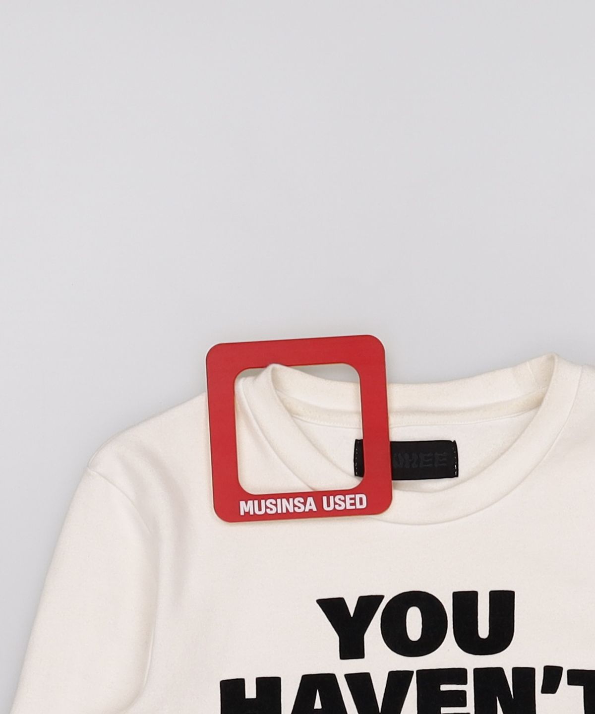 유희(YOUHEE) YOUHEE LETTERING LONG SLEEVE WHITE FREE