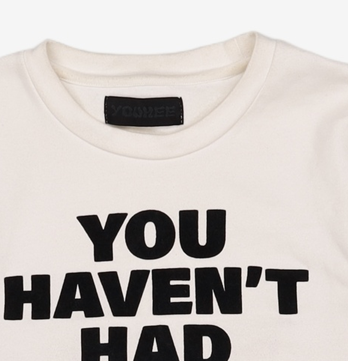 유희(YOUHEE) YOUHEE LETTERING LONG SLEEVE WHITE FREE