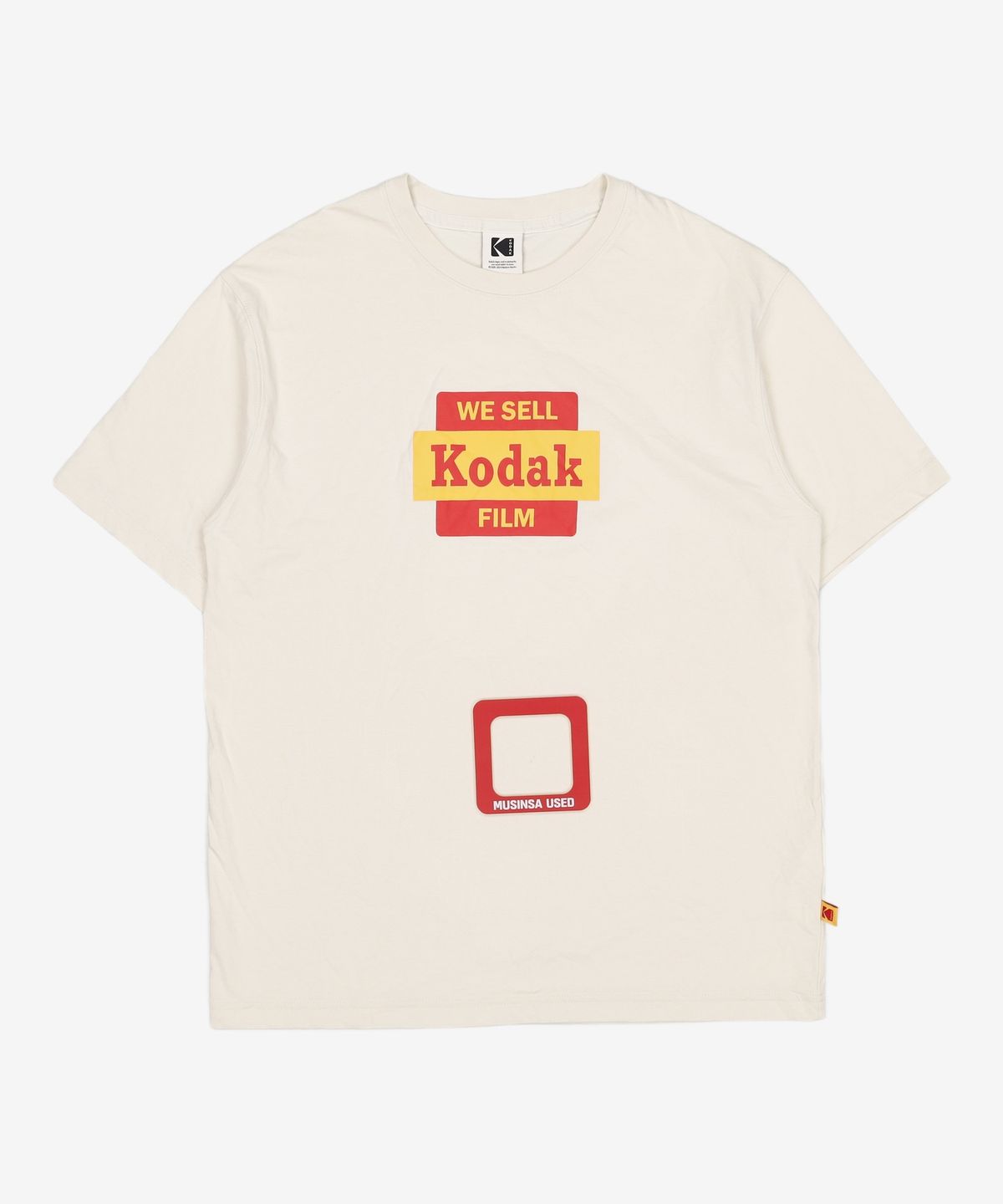 코닥(KODAK) 빅로고 반팔티셔츠 IVORY 105