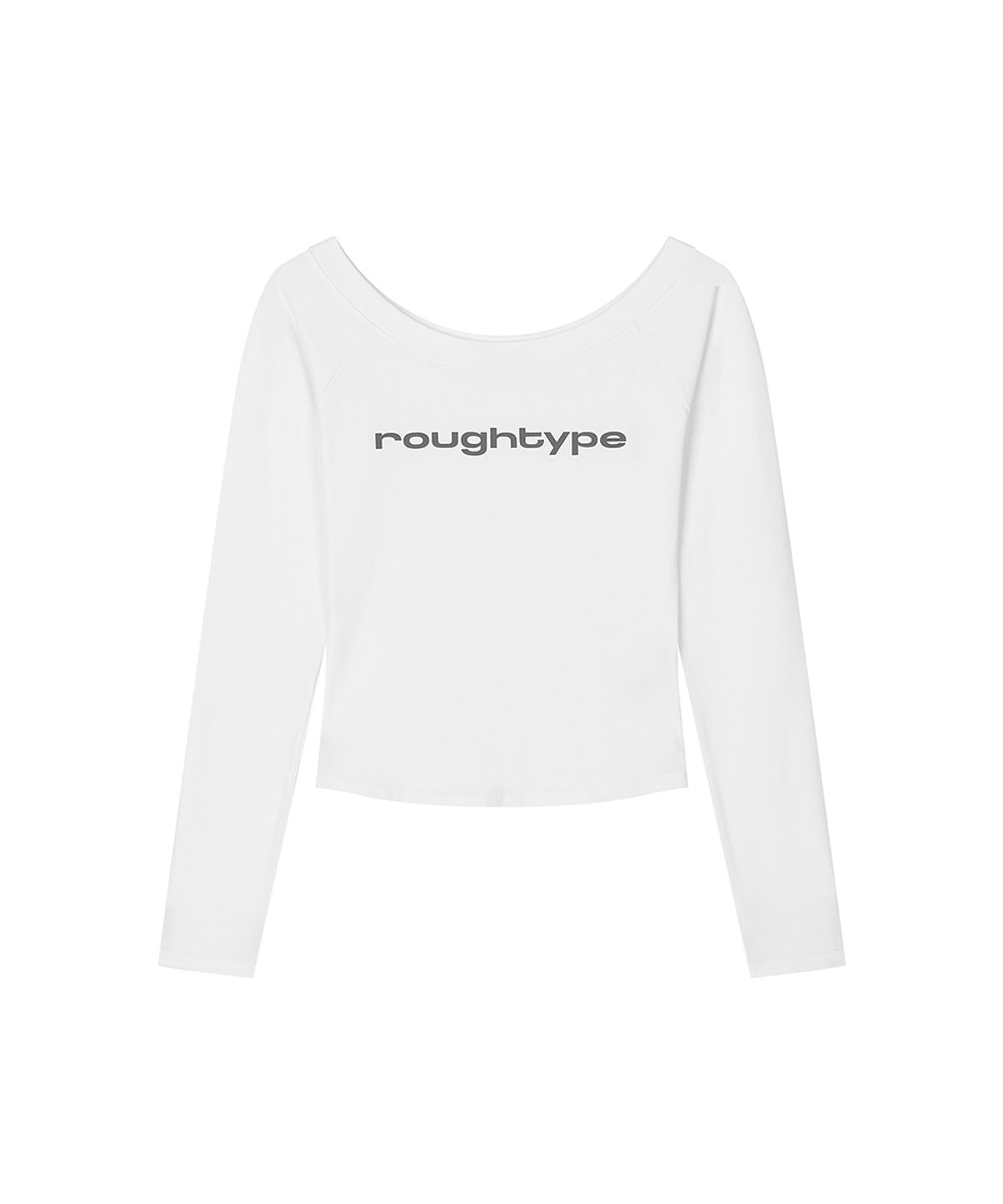 로타입(ROUGHTYPE) Light Off Shoulder Long Sleeve - White