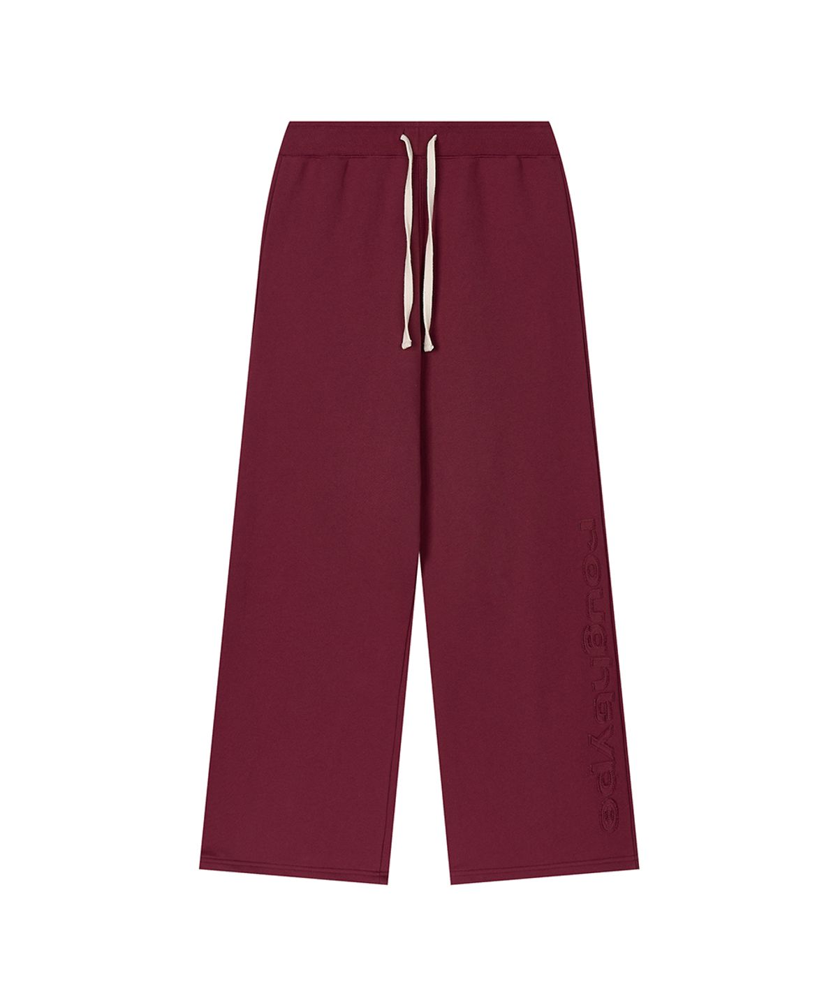 로타입(ROUGHTYPE) Slim Fit Applique Sweatpants - Burgundy