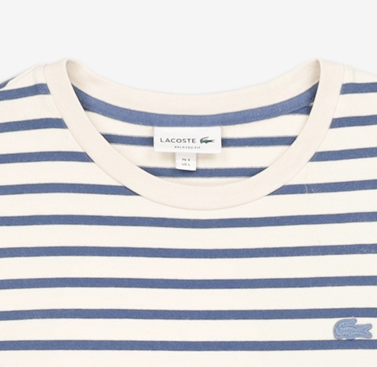 라코스테(LACOSTE) 남성 컬러크록 티셔츠 [화이트] 5