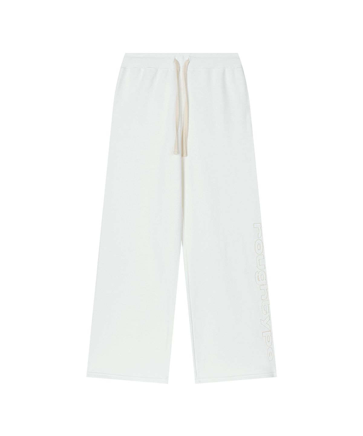 로타입(ROUGHTYPE) Slim Fit Applique Sweatpants - White