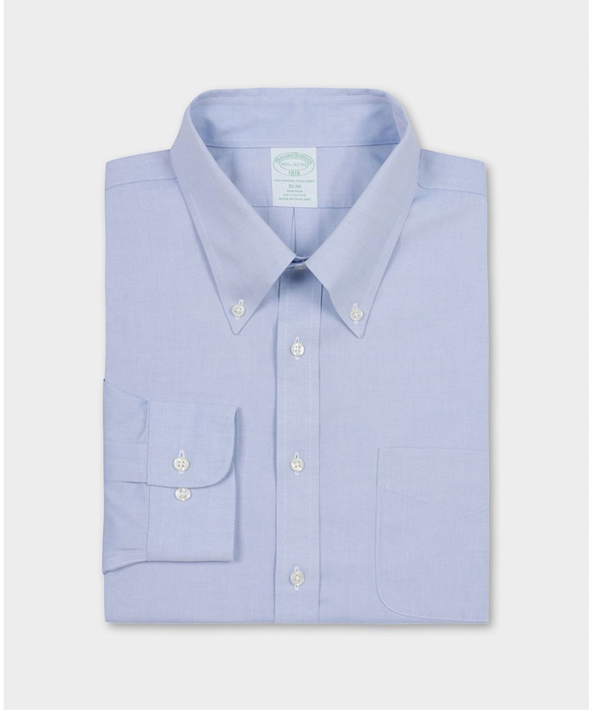 브룩스 브라더스(BROOKS BROTHERS) 논아이론 폴로버튼다운 드레스셔츠 (라이트블루) (BBTSMF9842)