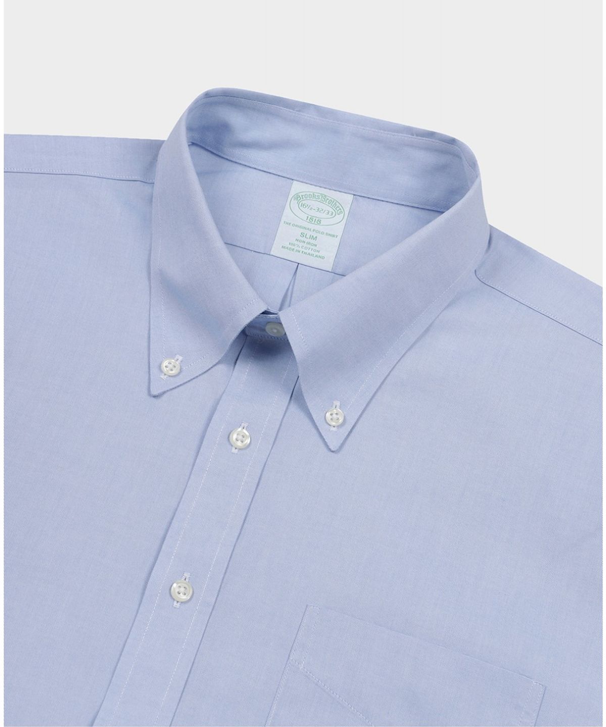 브룩스 브라더스(BROOKS BROTHERS) 논아이론 폴로버튼다운 드레스셔츠 (라이트블루) (BBTSMF9842)