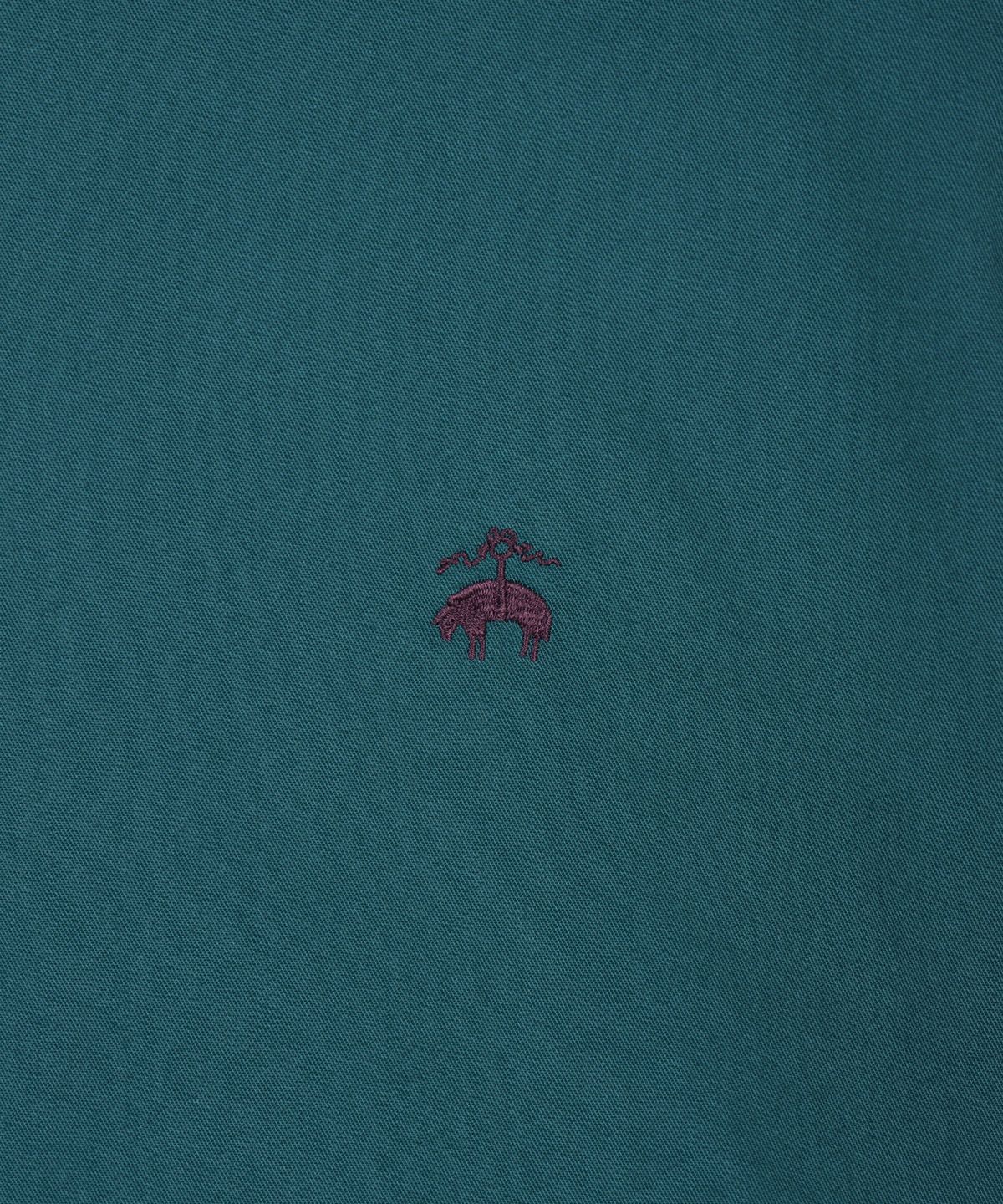 브룩스 브라더스(BROOKS BROTHERS) 프라이데이 트윌 솔리드 로고 셔츠 (그린) (BBTHMMG302)